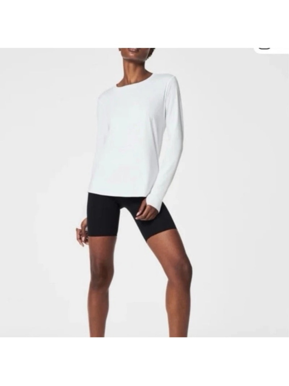 Spanx Butter Soft Wrap Back T-Shirt white size Large